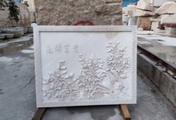 东营花开富贵石雕影壁，让你独享完美的装饰艺术