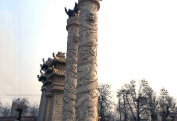 东营精致精美的华表柱石雕