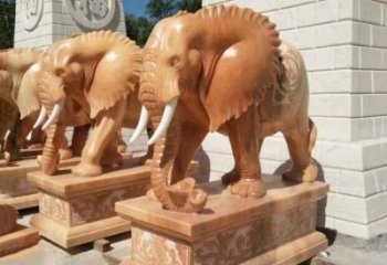 东营象征吉祥及如意的大象雕塑