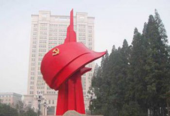 东营不锈钢抽象党旗雕塑，象征着祖国力量