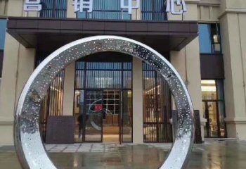 东营镜面圆环不锈钢雕塑