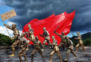 东营纪念伟大革命先烈的红军雕塑