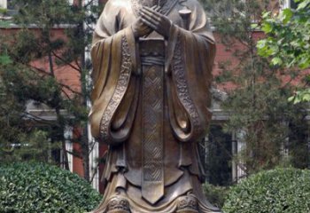 东营精美铜雕——校园历史文化名人孔圣人像