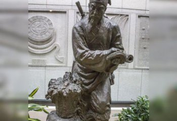 东营中领雕塑自主研发了高雅李时珍铜雕，它以历…
