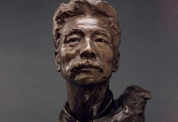 东营鲁迅校园名人铜雕，展现鲁迅文学精神