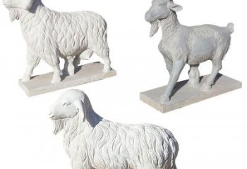 东营绵羊石雕公园动物雕塑-精致耐用的绵羊雕塑