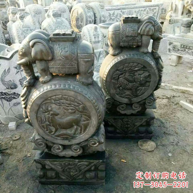 东营高品质石雕门墩石雕雕塑,打造优雅大气的家居空间