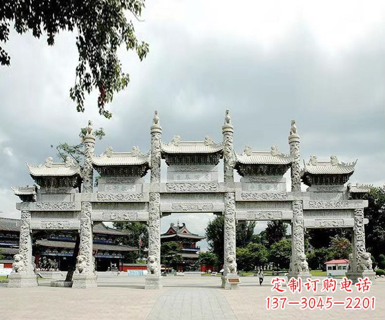东营石雕五门牌坊