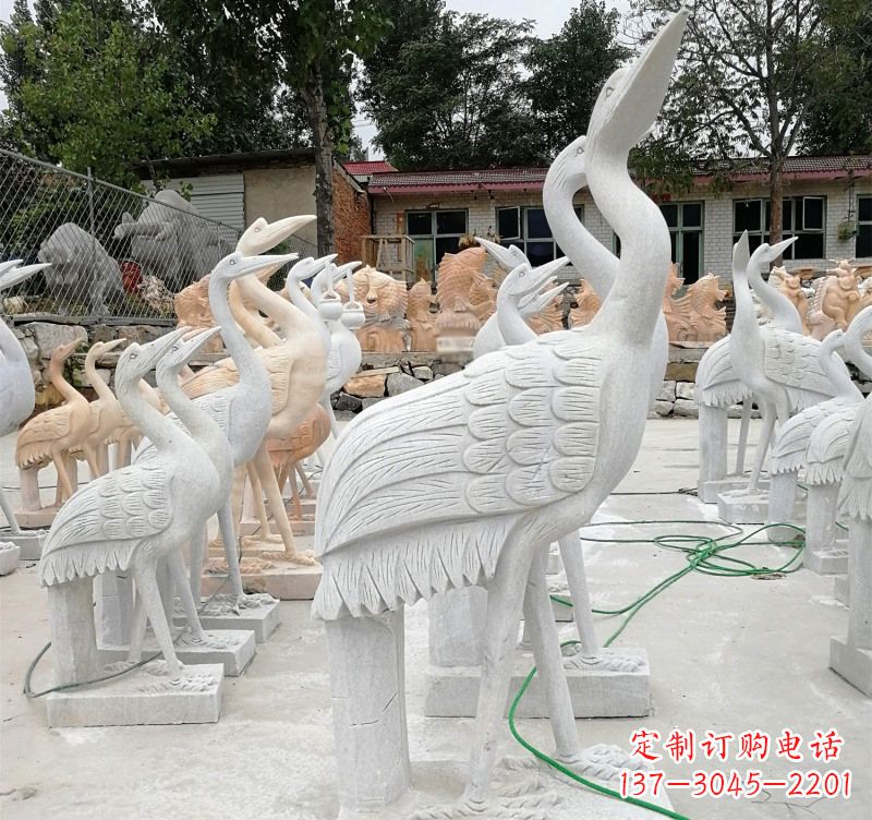 东营石雕小仙鹤