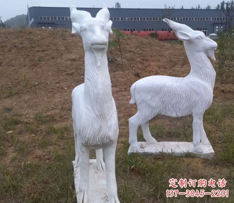 东营石雕羊动物雕塑