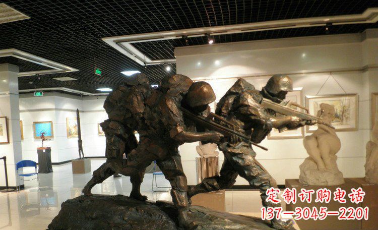 东营士兵突击战士铜雕