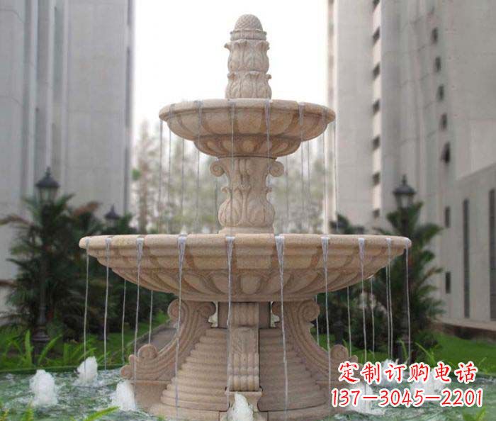 东营双层喷泉小区石雕