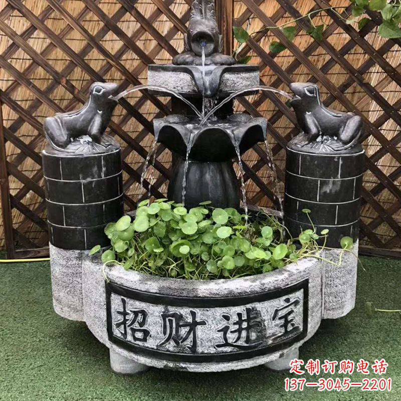 东营双层喷泉石雕