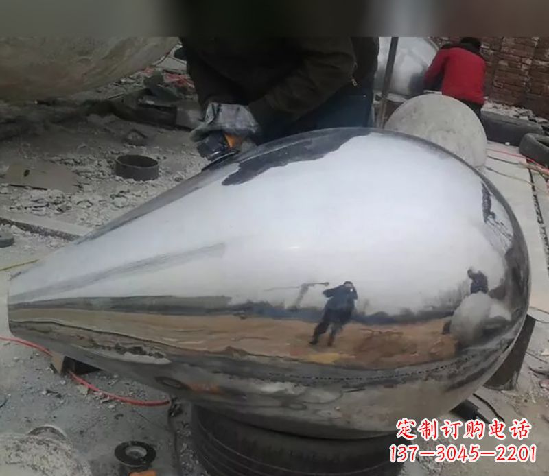 东营水滴不锈钢商场雕塑