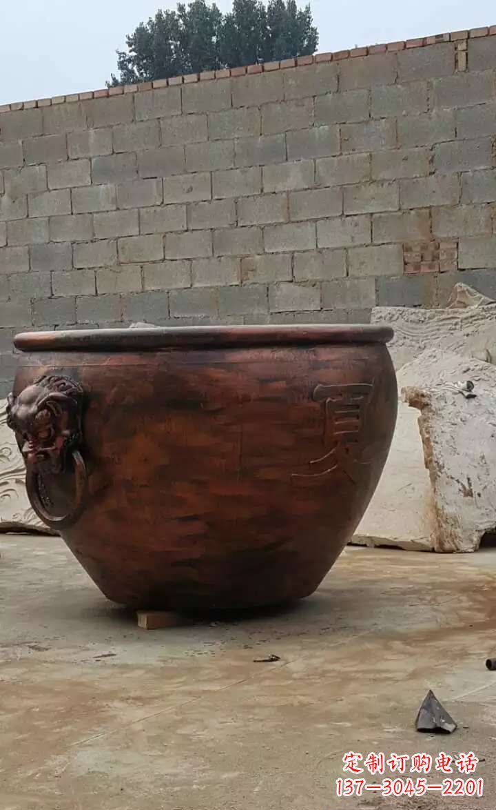 东营水缸铜雕
