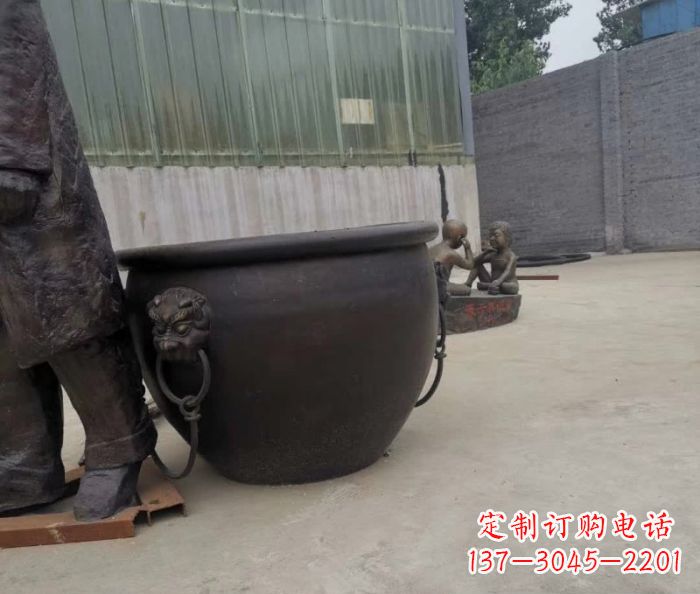 东营水缸铜雕塑 (2)