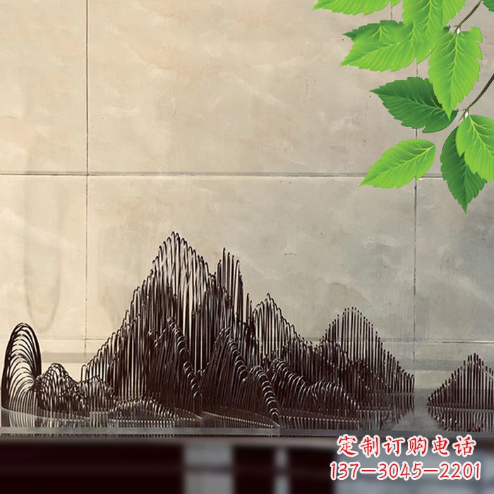 东营水景水池不锈钢假山雕塑