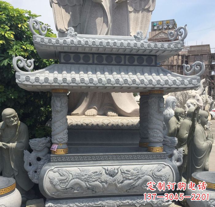 东营寺庙景观仿古香炉石雕 (2)