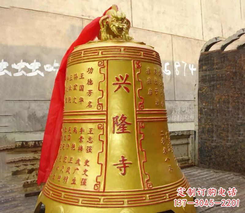东营寺庙景观铜钟雕塑