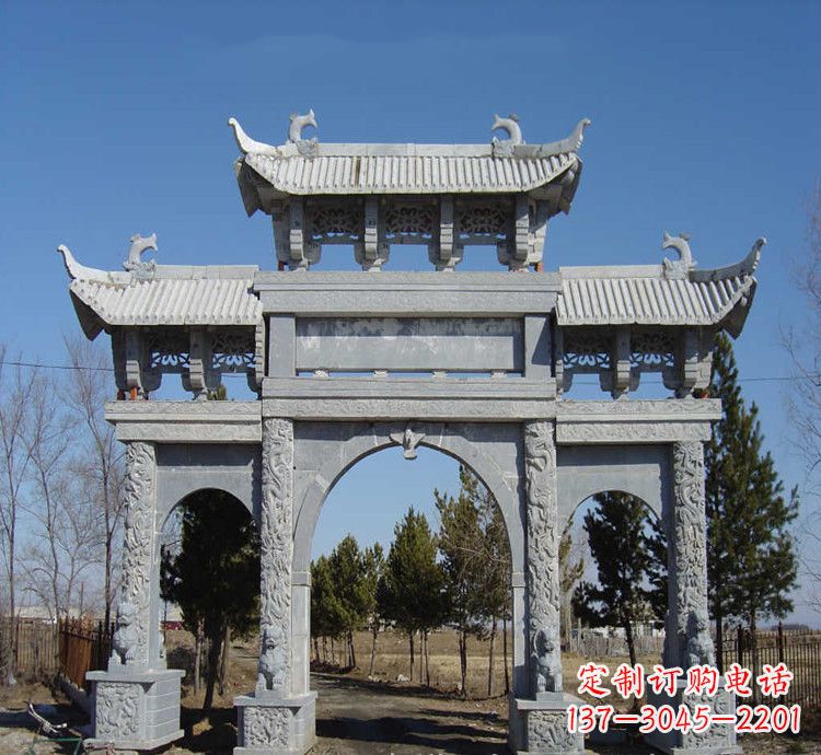 东营寺庙石牌坊