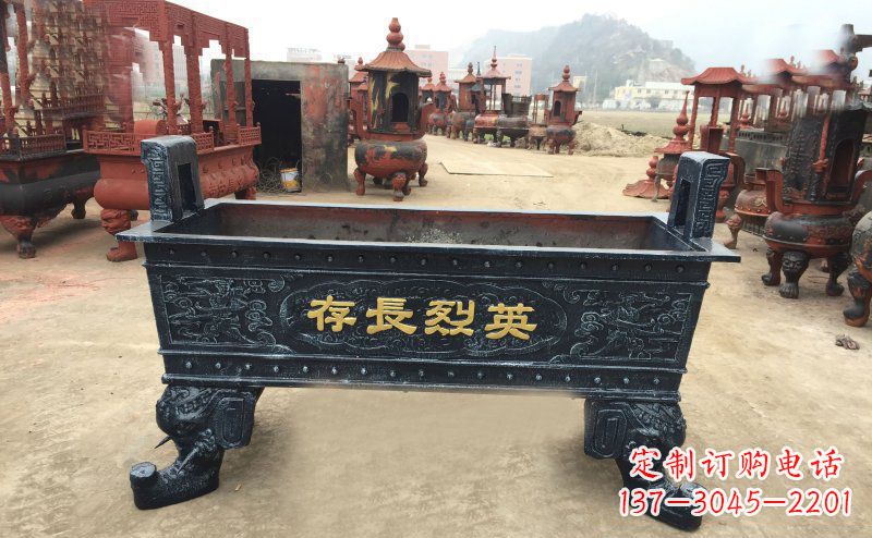 东营寺庙香炉铜雕 (4)