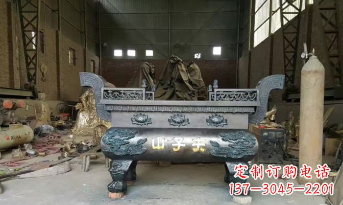 东营寺庙香炉铜雕_2