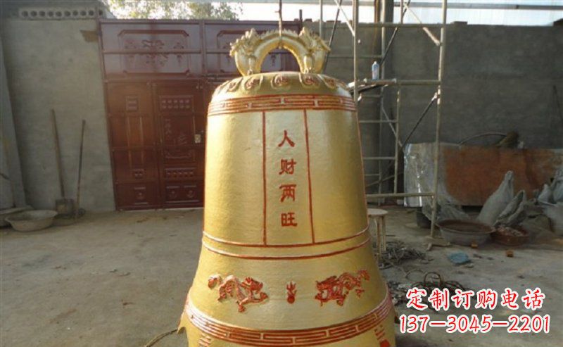 东营寺庙铸铜钟雕塑