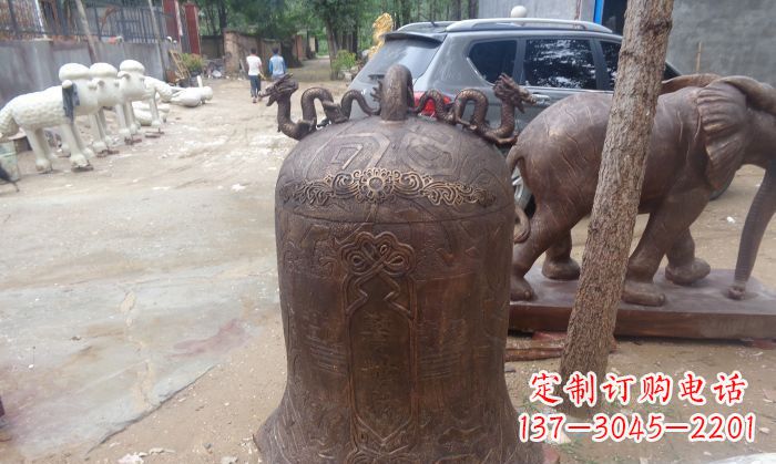 东营寺庙铸铜钟铜雕 (3)
