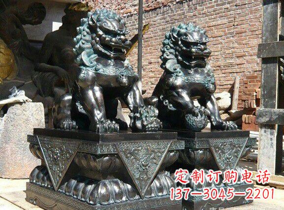 东营天安门狮子铜雕塑