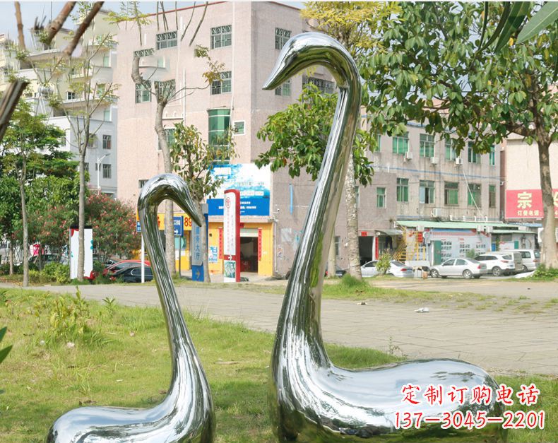 东营天鹅抽象不锈钢雕塑112