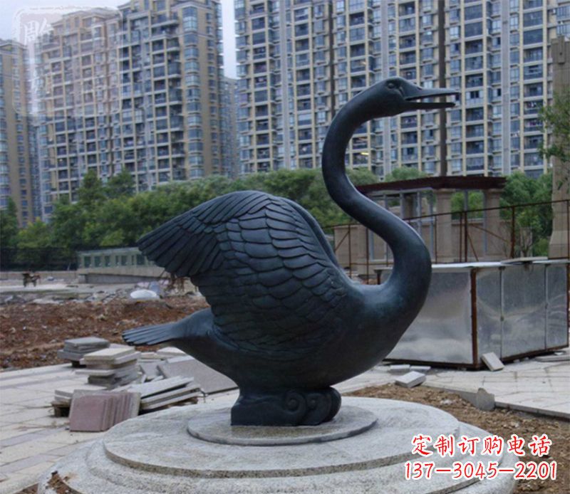 东营天鹅动物铜雕