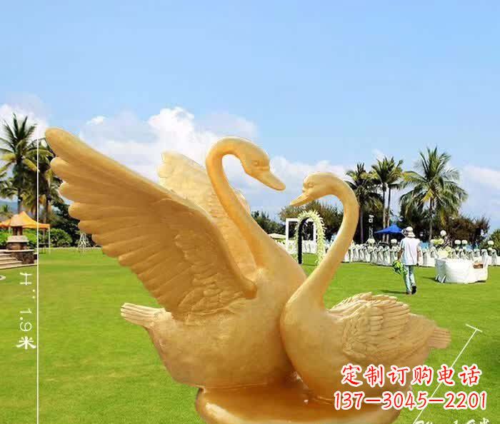 东营天鹅铜雕