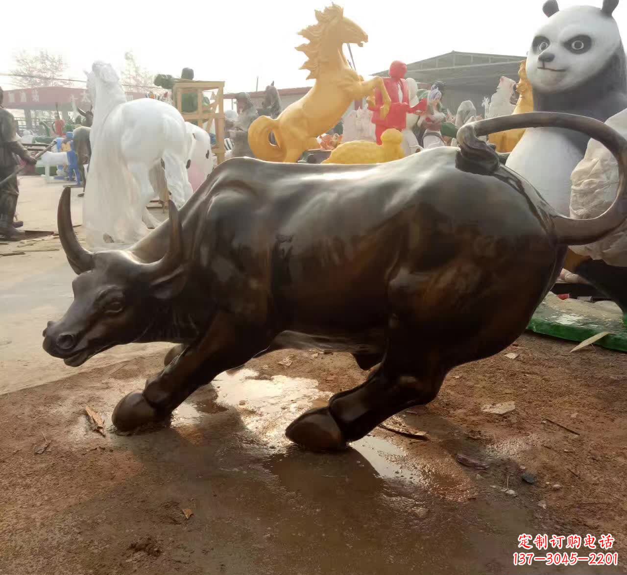 东营铜雕动物牛