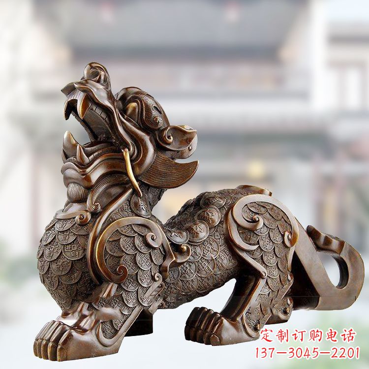 东营铜雕仿古辟邪貔貅