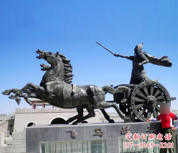 东营铜雕飞马战车