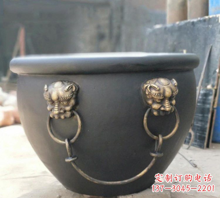 东营铜雕故宫水缸
