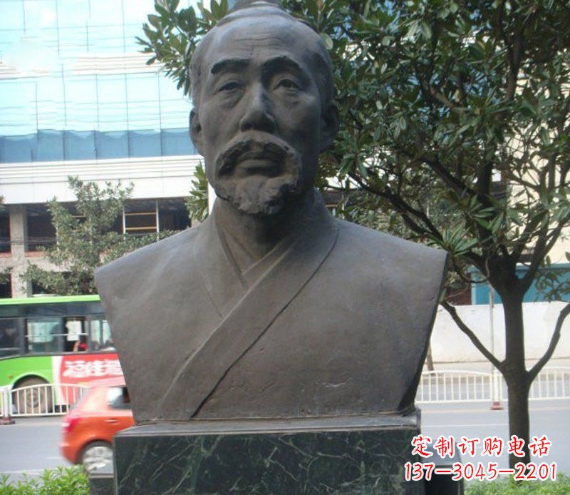 东营铜雕管仲名人雕塑肖像