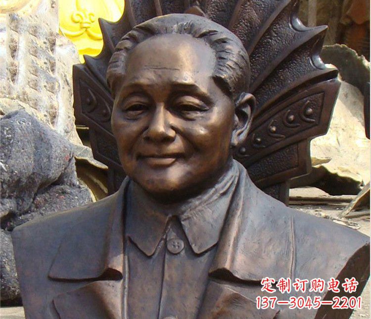 东营铜雕广场邓小平肖像雕塑