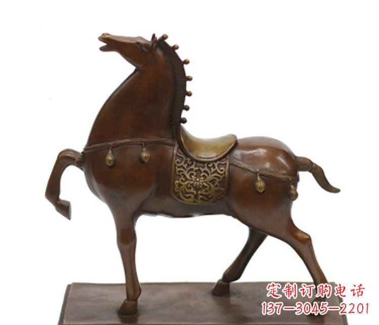 东营铜雕广场动物马雕塑摆件