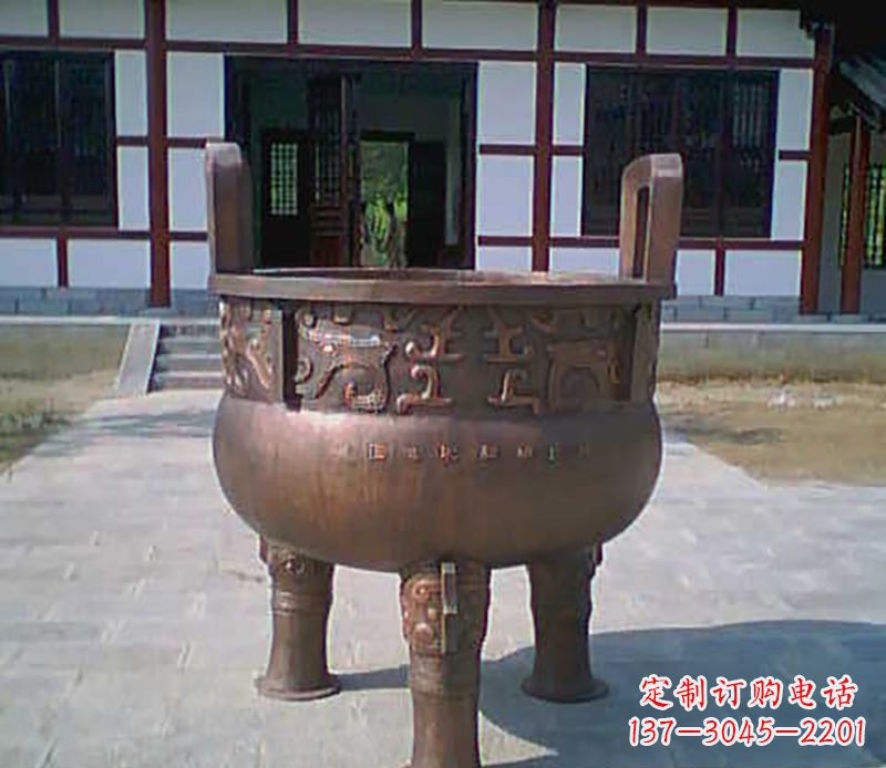 东营铜雕广场圆形香炉