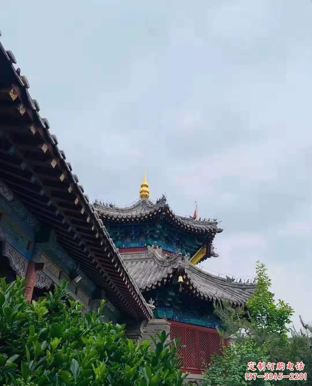 东营铜雕葫芦塔顶寺庙摆件 