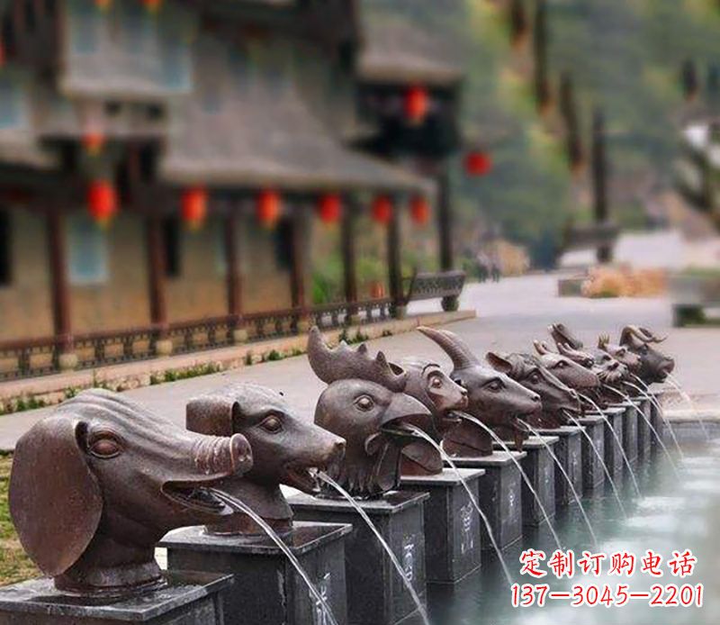 东营铜雕喷泉