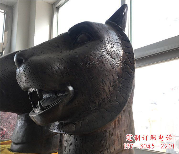 东营铜雕生肖动物头像雕塑摆件