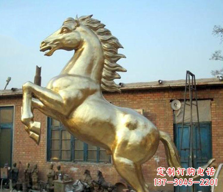 东营铜雕室商场招财动物马雕塑