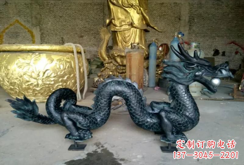 东营铜雕双龙戏珠222