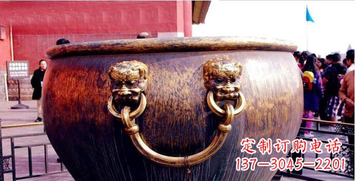 东营铜雕水缸寺庙景观雕塑