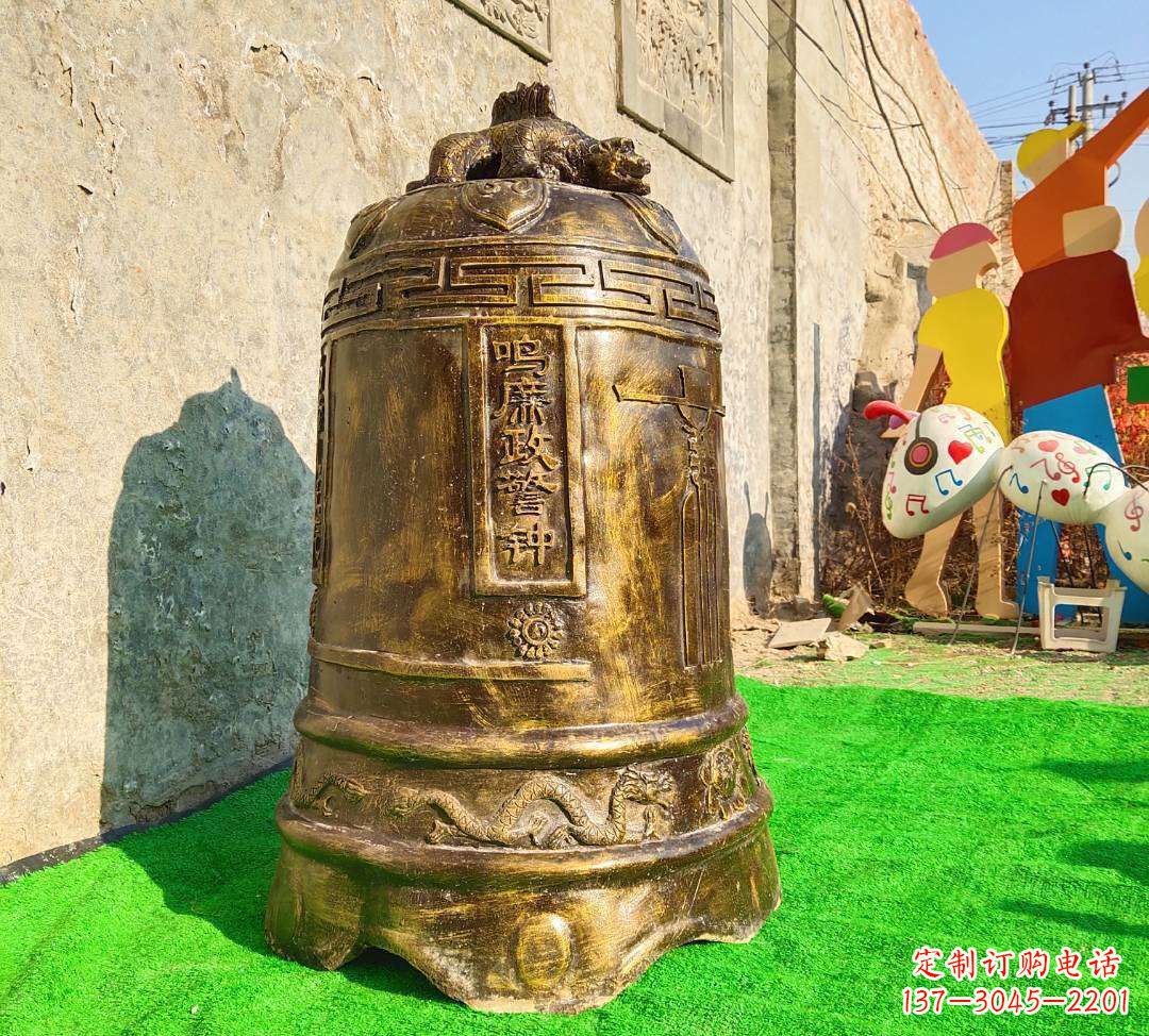 东营铜雕寺庙警钟雕塑摆件