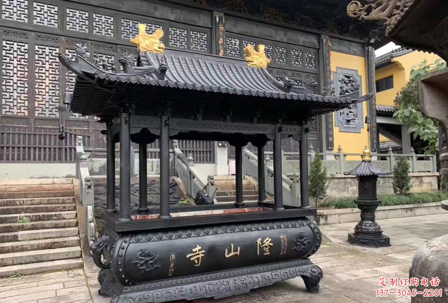 东营铜雕香炉寺庙景观户外摆件