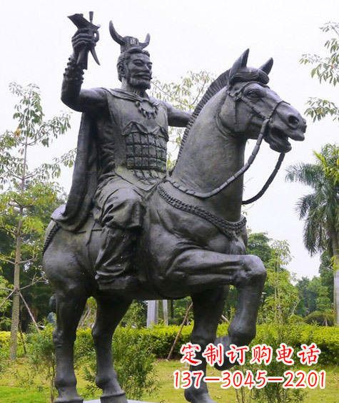 东营铜雕炎帝骑马