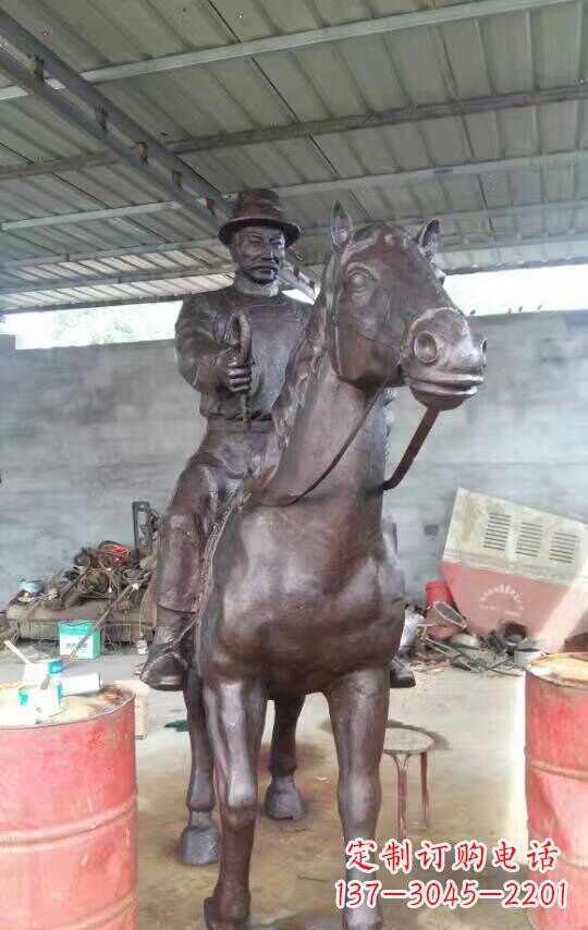 东营铜雕园林动物马雕塑